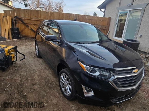 2019 Chevrolet Equinox LT with VIN 2GNAXUEV9K6121154, listed as a Copart auction lot 56438335 with 76,538 mi miles and Salvage Title. Bid and sale history available at DreamBid. Image 1.
