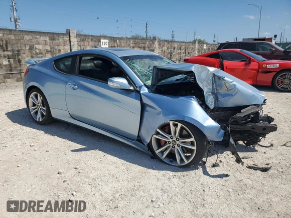 2012 Hyundai Genesis Coupe Grand Touring z VIN KMHHU6KH6CU072438, wystawiony jako Copart lot #52910985 z przebiegiem Nie podano mil oraz Szkoda całkowita • Salvage title. Historia ofert i sprzedaży dostępna na DreamBid. Obrazek 4.