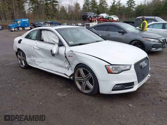 2013 Audi S5 Premium Plus with VIN WAUCGAFR0DA074875, listed as a IAAI auction lot 40936036 with 165,923 mi miles. Bid and sale history available at carsss.com. Image 1.