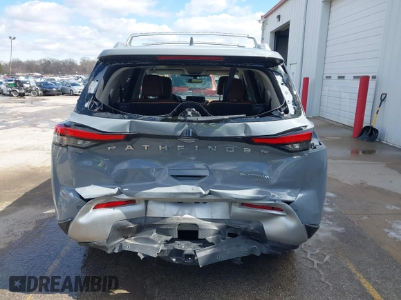 2023 Nissan Pathfinder Platinum с VIN 5N1DR3DK0PC207125, выставлен на аукционе IAAI как лот 41848785 с пробегом 22 068 миль миль и . История ставок и продаж доступна на DreamBid. Изображение 17.