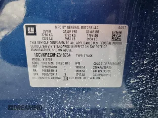 2017 Chevrolet Silverado 1500 LT with VIN 1GCVKREC0HZ318764, listed as a Copart auction lot 87851765 with 93,557 mi miles and Salvage Title. Bid and sale history available at DreamBid. Image 13.