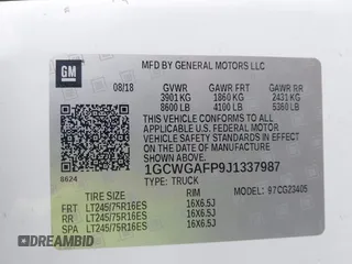 2018 Chevrolet Express Cargo с VIN 1GCWGAFP9J1337987, выставлен на аукционе IAAI как лот 42358735 с пробегом 83 798 миль миль и . История ставок и продаж доступна на DreamBid. Изображение 9.