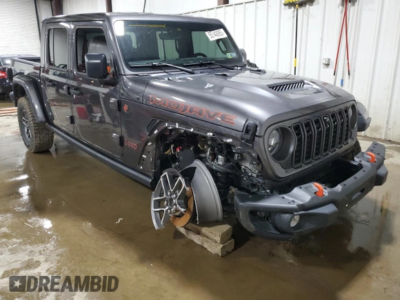 2024 Jeep Gladiator Mojave X with VIN 1C6JJTEG2RL106980, listed as a Copart auction lot 55142885 with 7,263 mi miles and Salvage title. Bid and sale history available at DreamBid. Image 4.