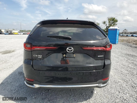 2024 Mazda CX-90 3.3 Turbo Premium with VIN JM3KKDHD1R1134385, listed as a Copart auction lot 54146455 with 15,399 mi miles and Clean Title. Bid and sale history available at carsss.com. Image 6.