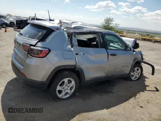 2022 Jeep Compass Sport with VIN 3C4NJCABXNT213956, listed as a Copart auction lot 69584354 with 20,158 mi miles and Salvage Title. Bid and sale history available at carsss.com. Image 3.