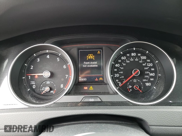 2017 Volkswagen Golf GTI Autobahn with VIN 3VW547AU7HM030011, listed as a Copart auction lot 61709814 with 43,693 mi miles and Salvage Title. Bid and sale history available at carsss.com. Image 9.