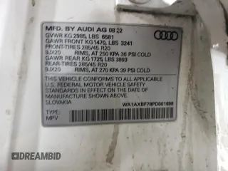 2023 Audi Q7 Premium with VIN WA1AXBF78PD001698, listed as a Copart auction lot 72674504 with 38,655 mi miles and Salvage title. Bid and sale history available at DreamBid. Image 16.