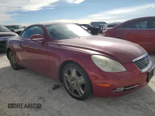 2008 Lexus SC 430 with VIN JTHFN45Y689017747, listed as a Copart auction lot 41584735 with 155,922 mi miles and Salvage title. Bid and sale history available at DreamBid. Image 4.
