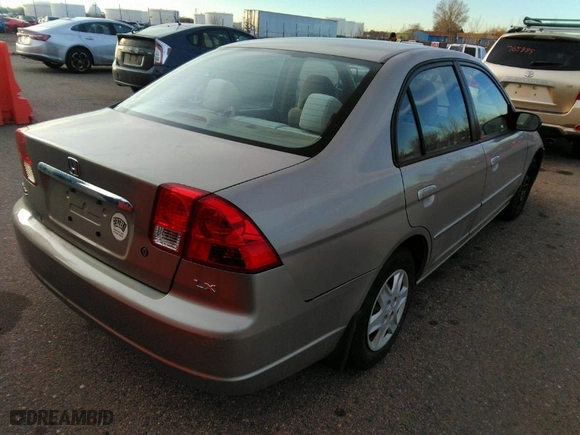 2003 Honda Civic LX with VIN 2HGES16673H572833, listed as a IAAI auction lot 41765347 with 89,950 mi miles. Bid and sale history available at carsss.com. Image 4.