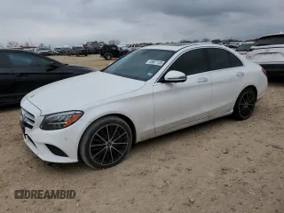 2021 Mercedes-Benz C 300 with VIN W1KWF8DB5MR645091, listed as a Copart auction lot 45657135 with 65,842 mi miles and Salvage Title. Bid and sale history available at carsss.com. Image 1.