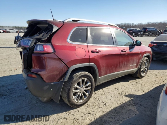 2019 Jeep Cherokee Latitude Plus with VIN 1C4PJLLB5KD479411, listed as a Copart auction lot 47528525 with 76,478 mi miles and Salvage Title. Bid and sale history available at DreamBid. Image 3.