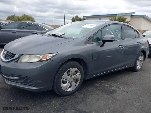 2013 Honda Civic Sdn LX with VIN 19XFB2F55DE286959, listed as a IAAI auction lot 42051407 with 233,383 mi miles. Bid and sale history available at carsss.com. Image 18.