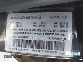 2002 Chrysler 300M M z VIN 2C3AE66G42H245481, wystawiony jako IAAI lot #40845209 z przebiegiem 172 507 mil mil oraz . Historia ofert i sprzedaży dostępna na DreamBid. Obrazek 9.