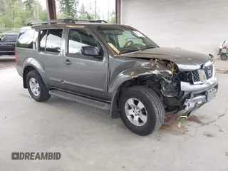 2005 Nissan Pathfinder SE with VIN 5N1AR18W15C784019, listed as a IAAI auction lot 42564439 with 280,339 mi miles and . Bid and sale history available at DreamBid. Image 1.