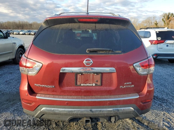 2014 Nissan Pathfinder Platinum with VIN 5N1AR2MM8EC727715, listed as a Copart auction lot 48992395 with 165,048 mi miles and Salvage title. Bid and sale history available at DreamBid. Image 6.
