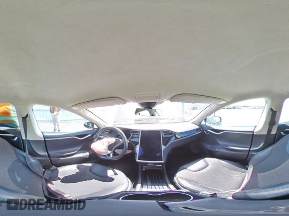 2016 Tesla Model S 90D with VIN 5YJSA1E2XGF121040, listed as a Copart auction lot 53612085 with 158,710 mi miles and Salvage Title. Bid and sale history available at DreamBid. Image 12.
