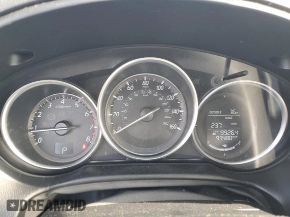 2016 Mazda CX-5 Sport with VIN JM3KE4BY6G0749973, listed as a Copart auction lot 54131635 with 97,480 mi miles and Salvage title. Bid and sale history available at DreamBid. Image 9.