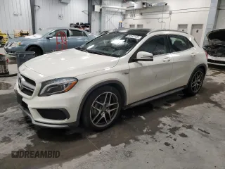 2015 Mercedes-Benz GLA 45 AMG z VIN WDDTG5CB9FJ127485, wystawiony jako Copart lot #89142125 z przebiegiem 152 900 mil mil oraz Czysty tytuł • Clean title. Historia ofert i sprzedaży dostępna na DreamBid. Obrazek 1.