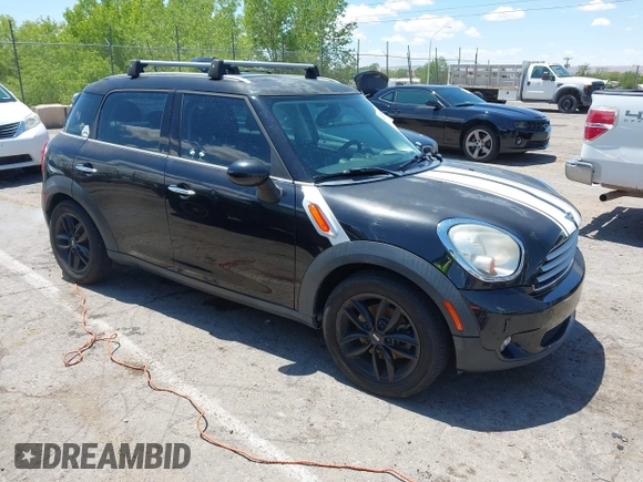 2012 MINI Countryman with VIN WMWZB3C51CWM05034, listed as a IAAI auction lot 42235437 with 131,280 mi miles and . Bid and sale history available at DreamBid. Image 1.