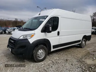 2023 Ram ProMaster Cargo with VIN 3C6MRVJG6PE506893, listed as a Copart auction lot 43593904 with 15,978 mi miles and Salvage Title. Bid and sale history available at DreamBid. Image 1.