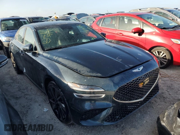 2023 Genesis G70 3.3T with VIN KMTG54TE8PU123516, listed as a Copart auction lot 76779384 with 1,723 mi miles and Non Repairable. Bid and sale history available at carsss.com. Image 4.
