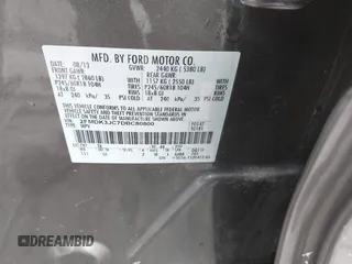 2013 Ford Edge SEL with VIN 2FMDK3JC7DBC80800, listed as a IAAI auction lot 42016037 with 189,746 mi miles. Bid and sale history available at carsss.com. Image 9.