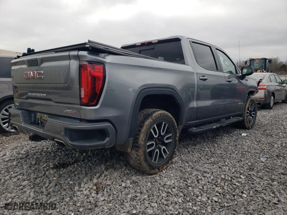 2019 GMC Sierra 1500 AT4 with VIN 3GTP9EEL2KG149027, listed as a Copart auction lot 45293045 with 56,328 mi miles and Salvage Title. Bid and sale history available at carsss.com. Image 3.
