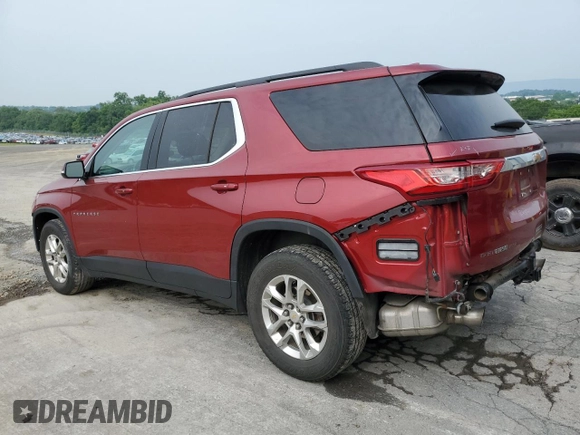 2019 Chevrolet Traverse LT Cloth z VIN 1GNEVGKW8KJ233307, wystawiony jako Copart lot #59176445 z przebiegiem 82 629 mil mil oraz Szkoda całkowita • Salvage title. Historia ofert i sprzedaży dostępna na DreamBid. Obrazek 2.