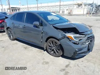 2023 Toyota Corolla Hybrid LE with VIN JTDBCMFEXP3018606, listed as a IAAI auction lot 41857107 with 46,038 mi miles. Bid and sale history available at carsss.com. Image 1.