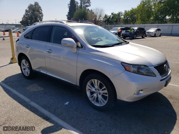 2011 Lexus RX 450h with VIN JTJBC1BA3B2038046, listed as a Copart auction lot 47574044 with 191,217 mi miles and Salvage Title. Bid and sale history available at carsss.com. Image 4.
