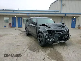 2025 Land Rover Defender with VIN SALEWFFE9S2369515, listed as a Copart auction lot 43980615 with 6,363 mi miles and Salvage title. Bid and sale history available at DreamBid. Image 14.