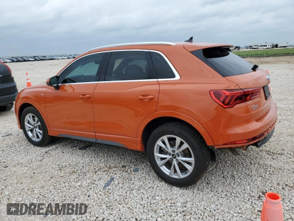 2022 Audi Q3 S line Premium Plus with VIN WA1EECF39N1149268, listed as a Copart auction lot 54211345 with 34,646 mi miles and Salvage title. Bid and sale history available at DreamBid. Image 2.