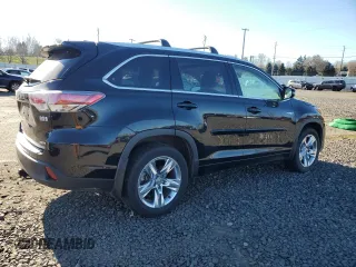2015 Toyota Highlander Limited with VIN 5TDDCRFH6FS010841, listed as a Copart auction lot 89316875 with 75,873 mi miles and Salvage title. Bid and sale history available at DreamBid. Image 3.