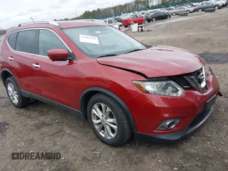 2016 Nissan Rogue SV with VIN KNMAT2MV3GP634496, listed as a IAAI auction lot 42002649 with 187,478 mi miles. Bid and sale history available at carsss.com. Image 1.