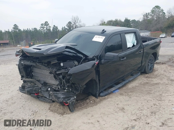 2024 Chevrolet Silverado 1500 Custom Trail Boss with VIN 3GCUDCED1RG202440, listed as a IAAI auction lot 41795793 with 1 mi miles. Bid and sale history available at carsss.com. Image 6.
