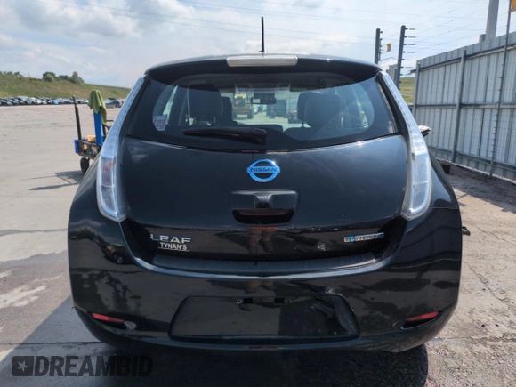 2015 Nissan LEAF SL with VIN 1N4AZ0CP1FC332321, listed as a Copart auction lot 59808425 with 54,744 mi miles and Salvage title. Bid and sale history available at DreamBid. Image 6.