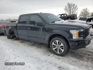 2019 Ford F-150 XL with VIN 1FTEW1E54KKE61689, listed as a Copart auction lot 87960225 with 94,355 mi miles and Salvage Title. Bid and sale history available at carsss.com. Image 4.