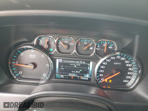 2015 Chevrolet Silverado 1500 LT with VIN 3GCUKREC5FG181510, listed as a Copart auction lot 52406535 with 95,422 mi miles and Salvage Title. Bid and sale history available at carsss.com. Image 9.