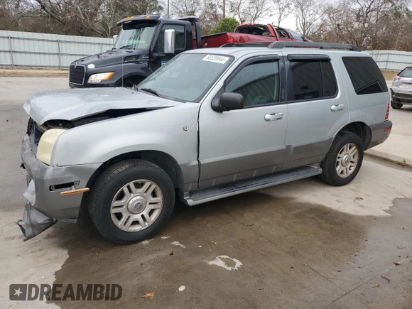 2005 Mercury Mountaineer z VIN 4M2ZU66K65UJ14621, wystawiony jako Copart lot #86559544 z przebiegiem 130 871 mil mil oraz Szkoda całkowita • Salvage title. Historia ofert i sprzedaży dostępna na DreamBid. Obrazek 1.