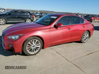 2022 Infiniti Q50 Luxe with VIN JN1EV7BP8NM310457, listed as a Copart auction lot 47611855 with 22,353 mi miles and Salvage Title. Bid and sale history available at DreamBid. Image 1.