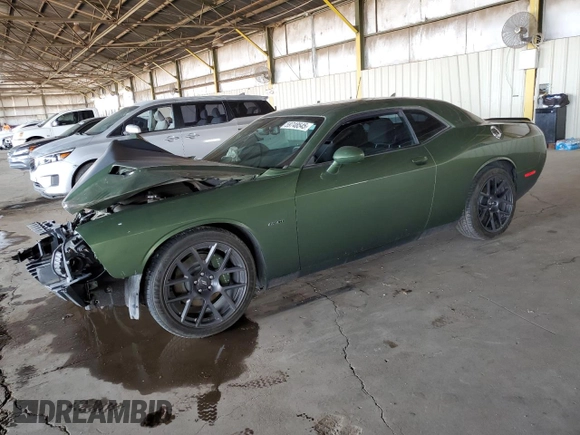 2018 Dodge Challenger R/T with VIN 2C3CDZBTXJH168873, listed as a Copart auction lot 59748545 with 76,193 mi miles and Salvage title. Bid and sale history available at DreamBid. Image 1.