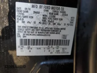 2011 Ford Edge Limited with VIN 2FMDK3KC4BBA25310, listed as a Copart auction lot 50538205 with 201,021 mi miles and Salvage Title. Bid and sale history available at carsss.com. Image 13.
