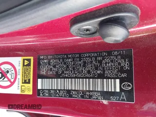 2011 Lexus CT 200h with VIN JTHKD5BH5B2046412, listed as a IAAI auction lot 42608511 with 164,094 mi miles and . Bid and sale history available at DreamBid. Image 9.