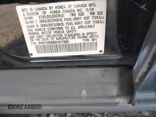 2005 Acura MDX Touring with VIN 2HNYD18995H507895, listed as a IAAI auction lot 42404548 with Not provided miles and . Bid and sale history available at DreamBid. Image 9.