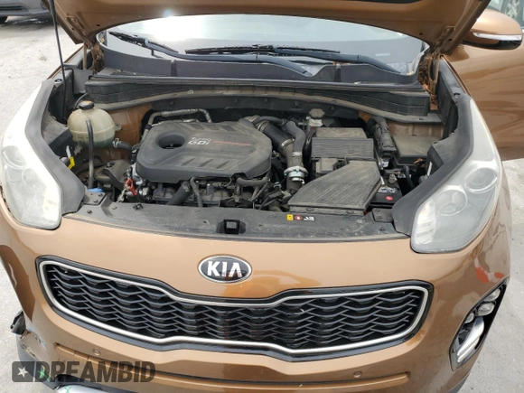 2017 Kia Sportage SX Turbo with VIN KNDPR3A66H7203597, listed as a Copart auction lot 54489895 with 121,997 mi miles and Salvage title. Bid and sale history available at DreamBid. Image 12.