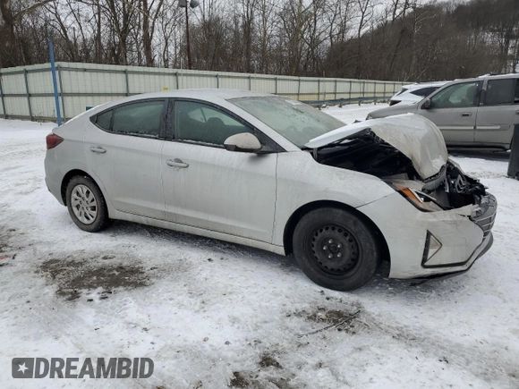 2019 Hyundai Elantra SE with VIN 5NPD74LFXKH419550, listed as a Copart auction lot 87069444 with 49,507 mi miles and Salvage Title. Bid and sale history available at DreamBid. Image 4.