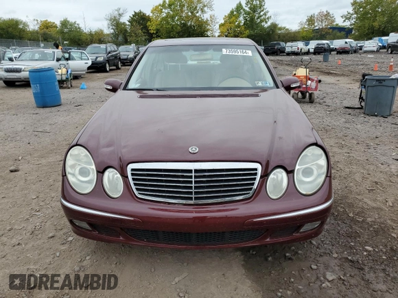 2003 Mercedes-Benz E-Class 3.2L with VIN WDBUF65J93A336750, listed as a Copart auction lot 73595164 with 0 mi miles and Salvage Title. Bid and sale history available at carsss.com. Image 5.