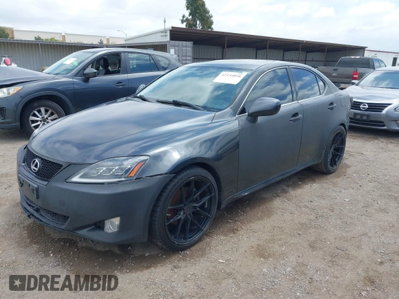 2007 Lexus IS with VIN JTHBK262575030811, listed as a IAAI auction lot 42134816 with 204,718 mi miles. Bid and sale history available at carsss.com. Image 2.