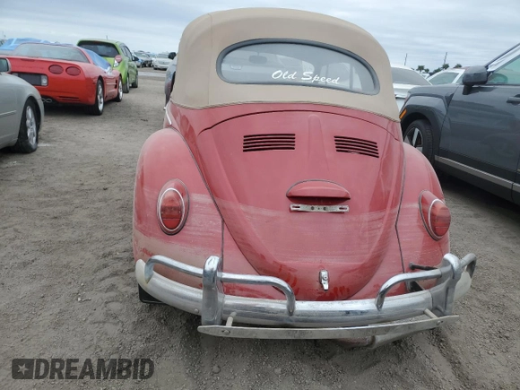 1965 Volkswagen Beetle with VIN 3364004, listed as a Copart auction lot 75647994 with 95,406 mi miles and Salvage Title. Bid and sale history available at DreamBid. Image 6.