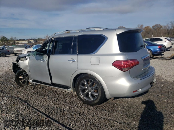 2012 Infiniti QX56 8-passenger with VIN JN8AZ2ND0C9716452, listed as a Copart auction lot 84933724 with 127,884 mi miles and Salvage Title. Bid and sale history available at carsss.com. Image 2.